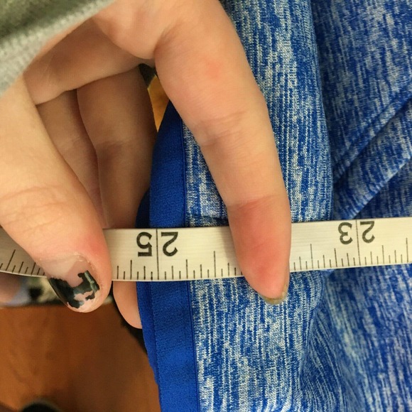 Under Armour Coldgear Sweatshirt Womens Sz L Blue White Pullover Turtleneck - Picture 5 of 5